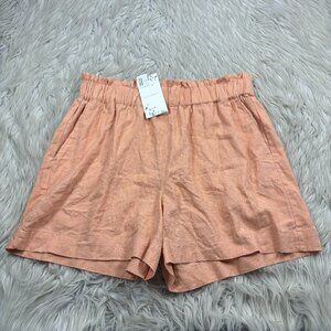 NWT Ecothreads Women's Linen Blend Pull On Shorts